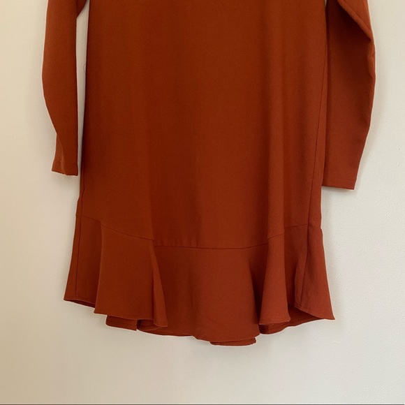 Burnt Orange Mudpie Peplum Dress - Picture 4 of 5